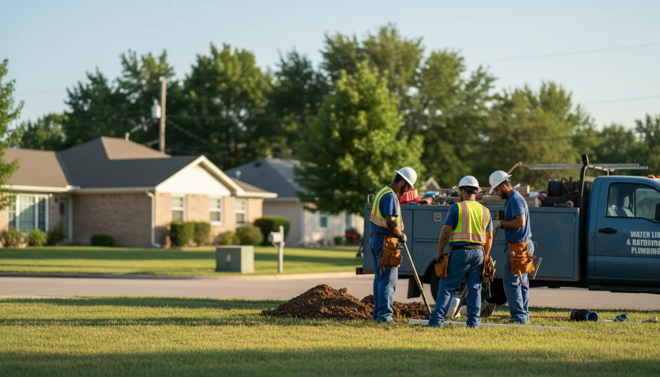 Residential water line and bathroom plumbing service in North Robinson, OH